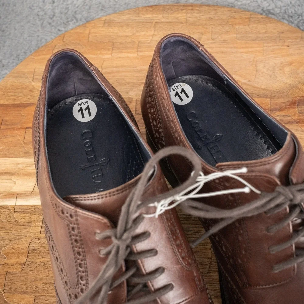 Cole Haan Copley Brown Leather Wingtip Lace‎ Up Oxford Men's US 11 M C13143